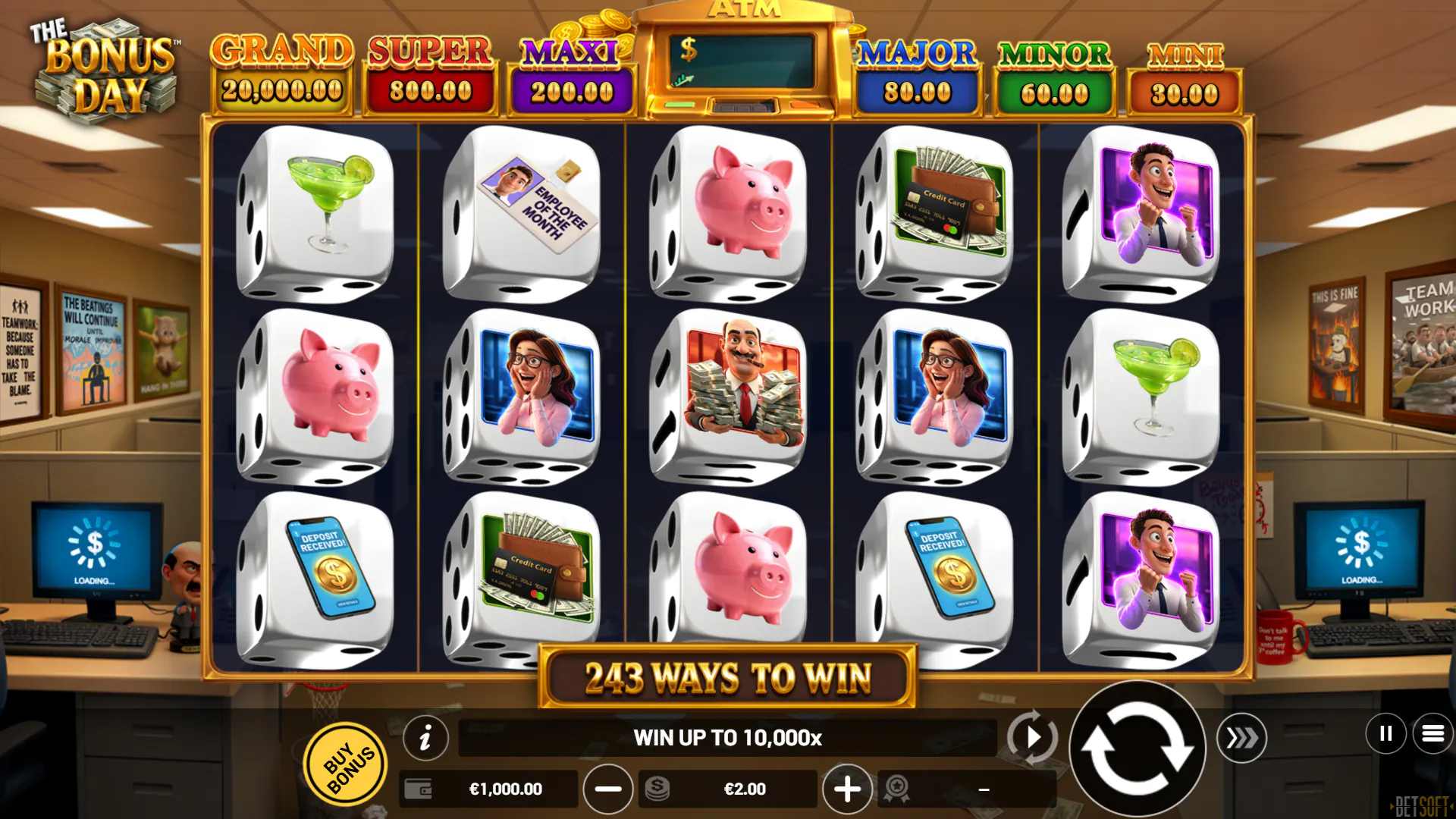 Jouer de paie sur The Bonus Day !