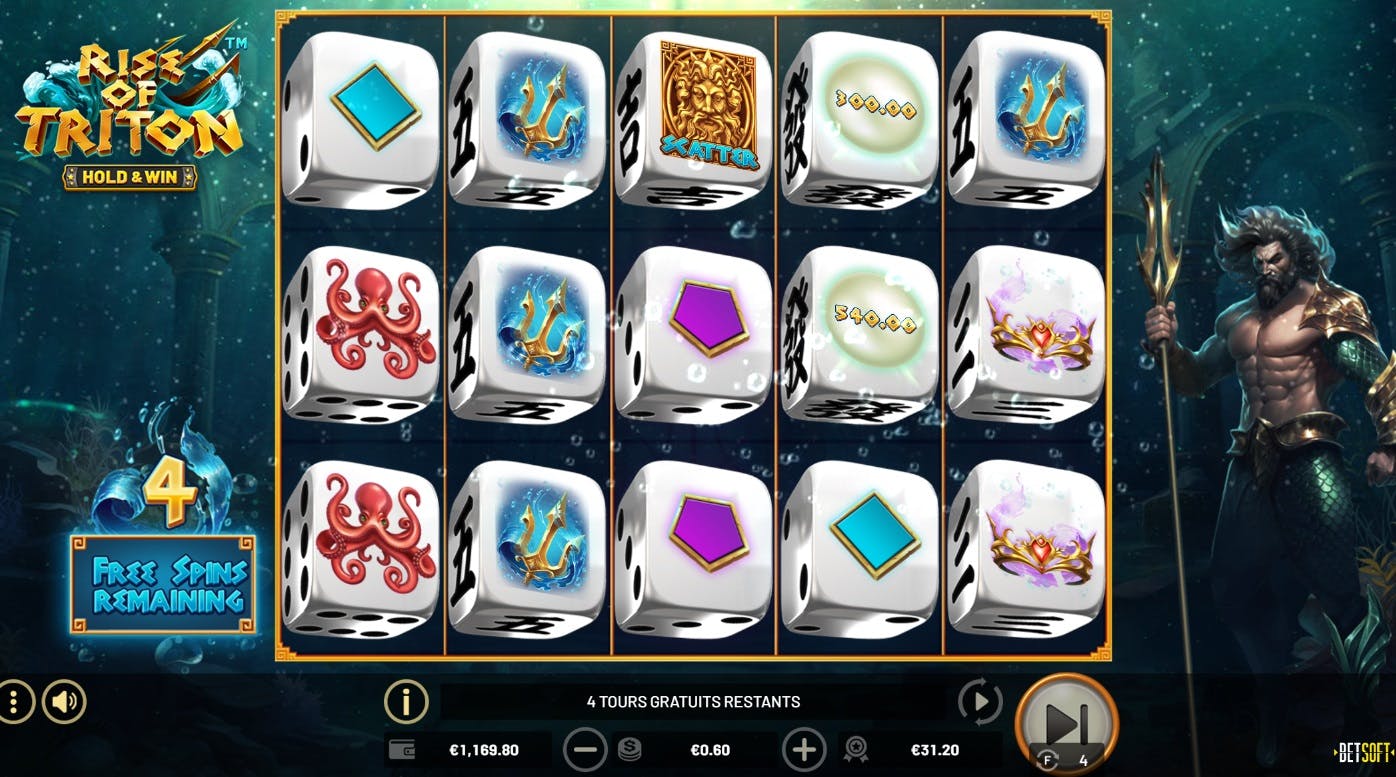 Betsoft Rise of Triton new dice slot game