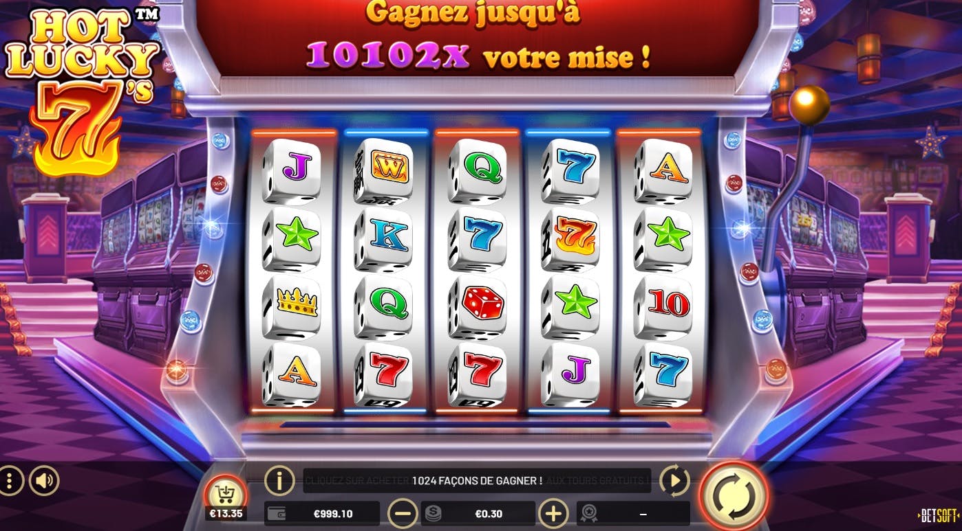 Betsoft Hot Lucky 7's diceslot, 1024 ways to win!