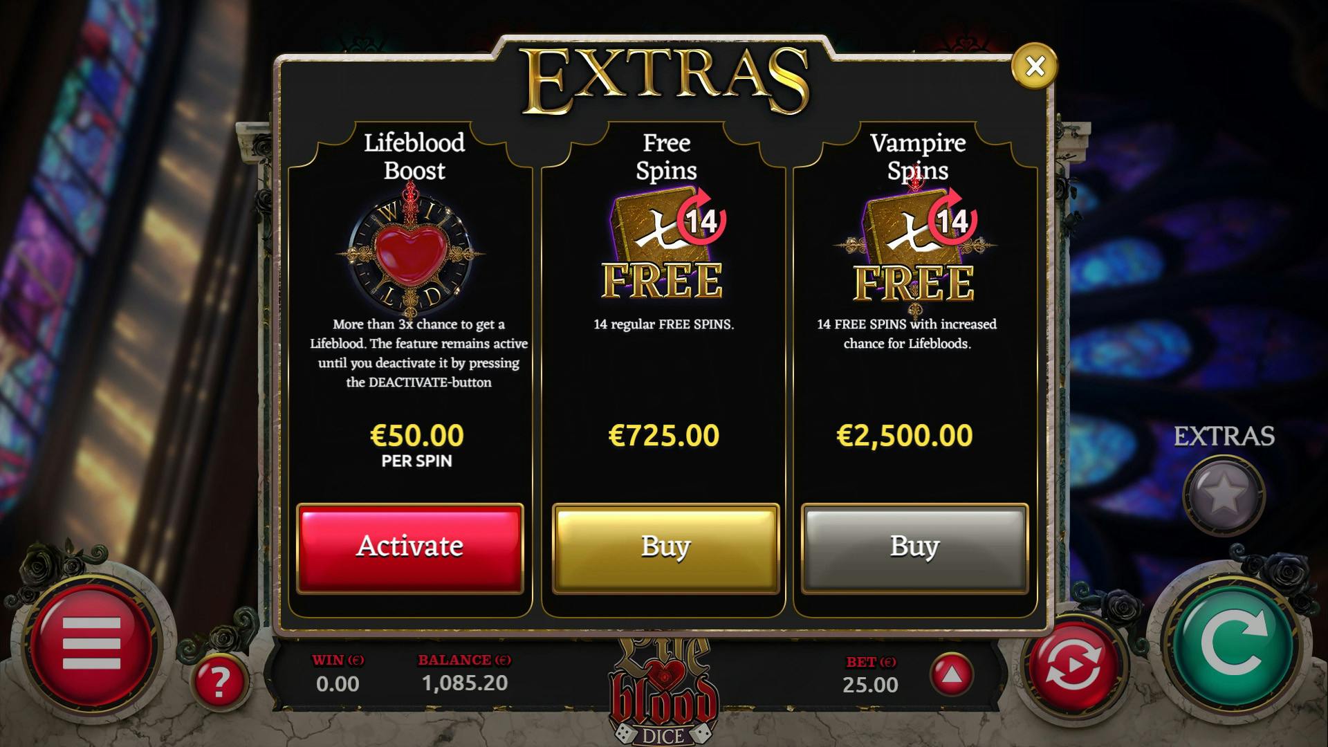 Life Blood Dice Slot, fortune awaits you in the darkness!