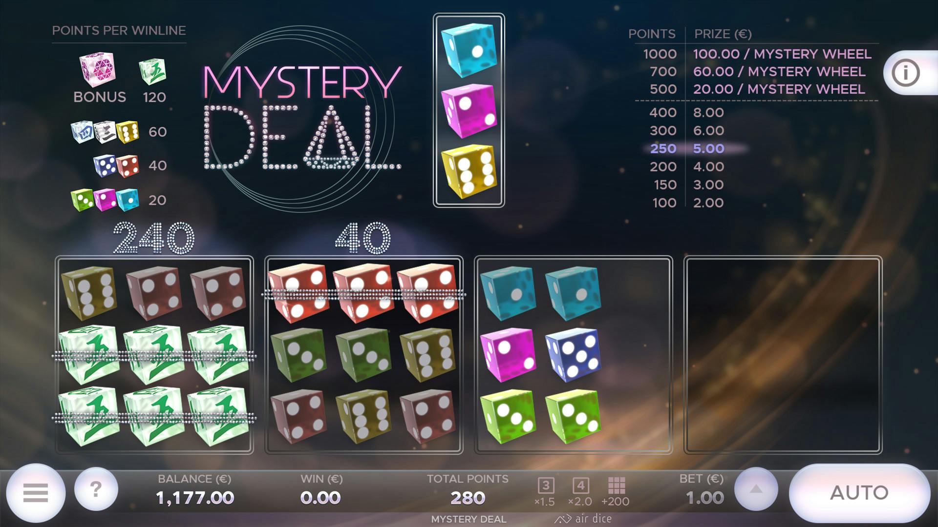Airdice Mystery Deal Dice Game