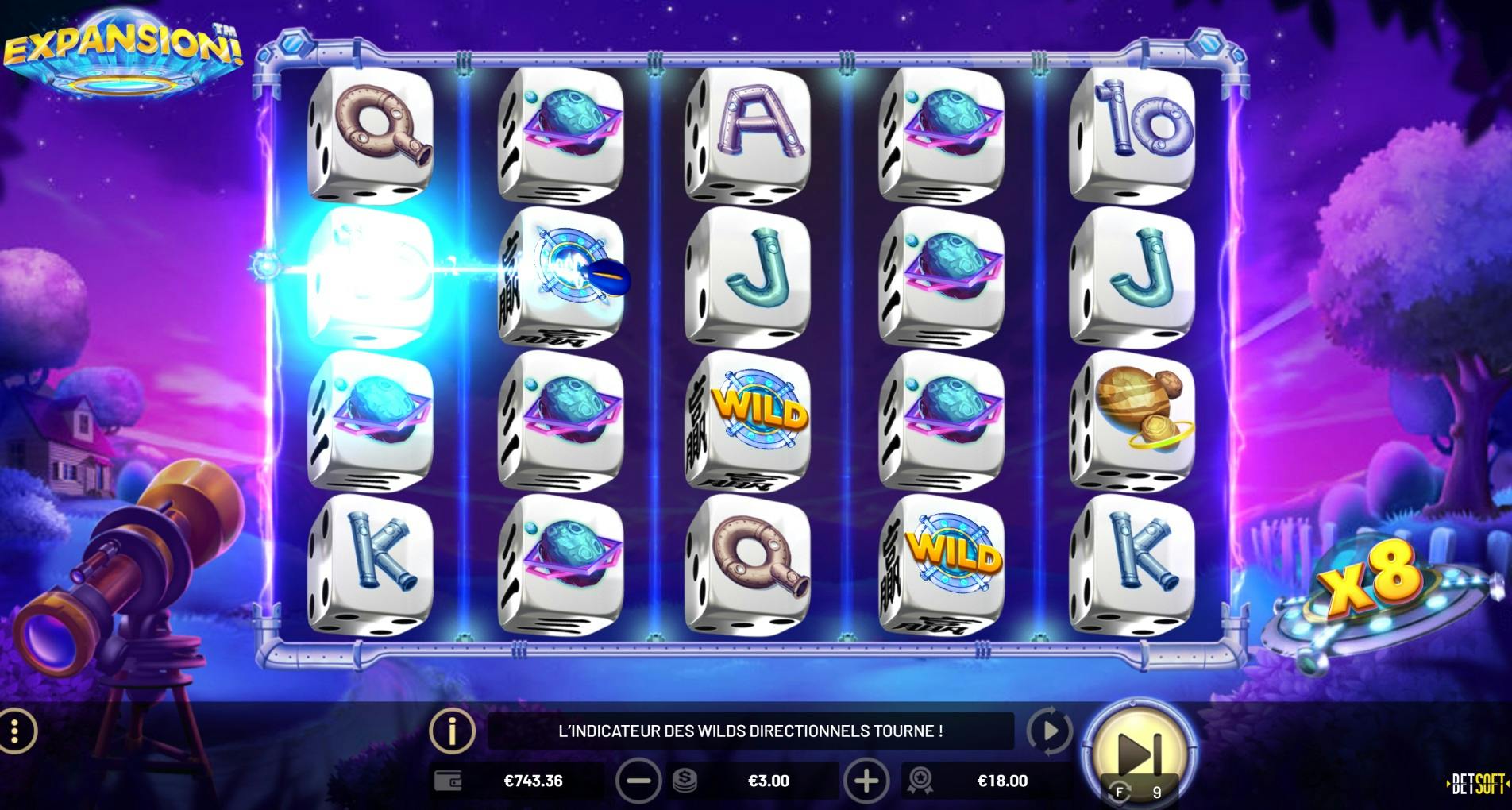 Betsoft Expansion dice slot remplie d'exploration