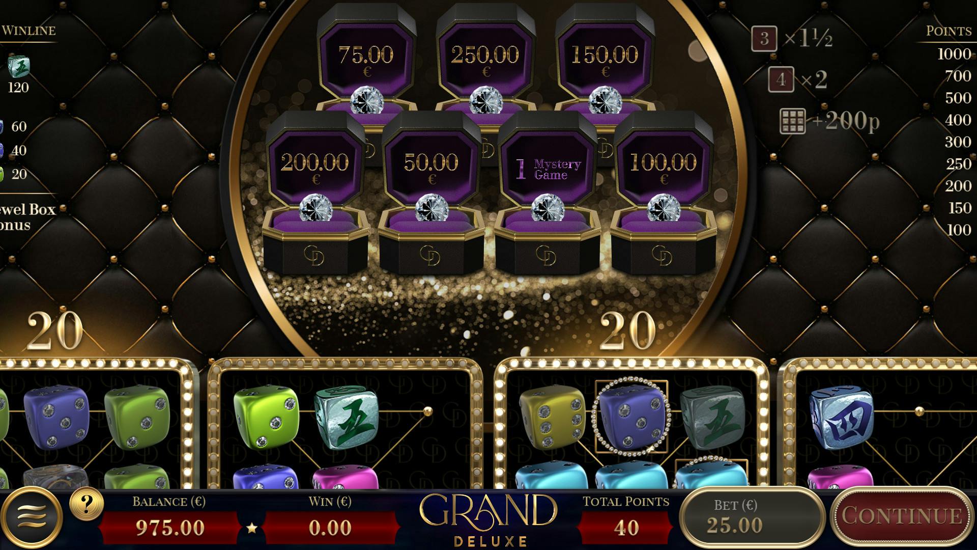 Airdice Grand Deluxe Dice game, collect the diamonds!