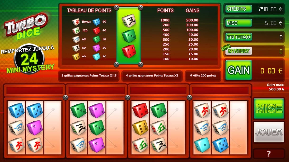Gaming1 Turbo Dice extreme dice game