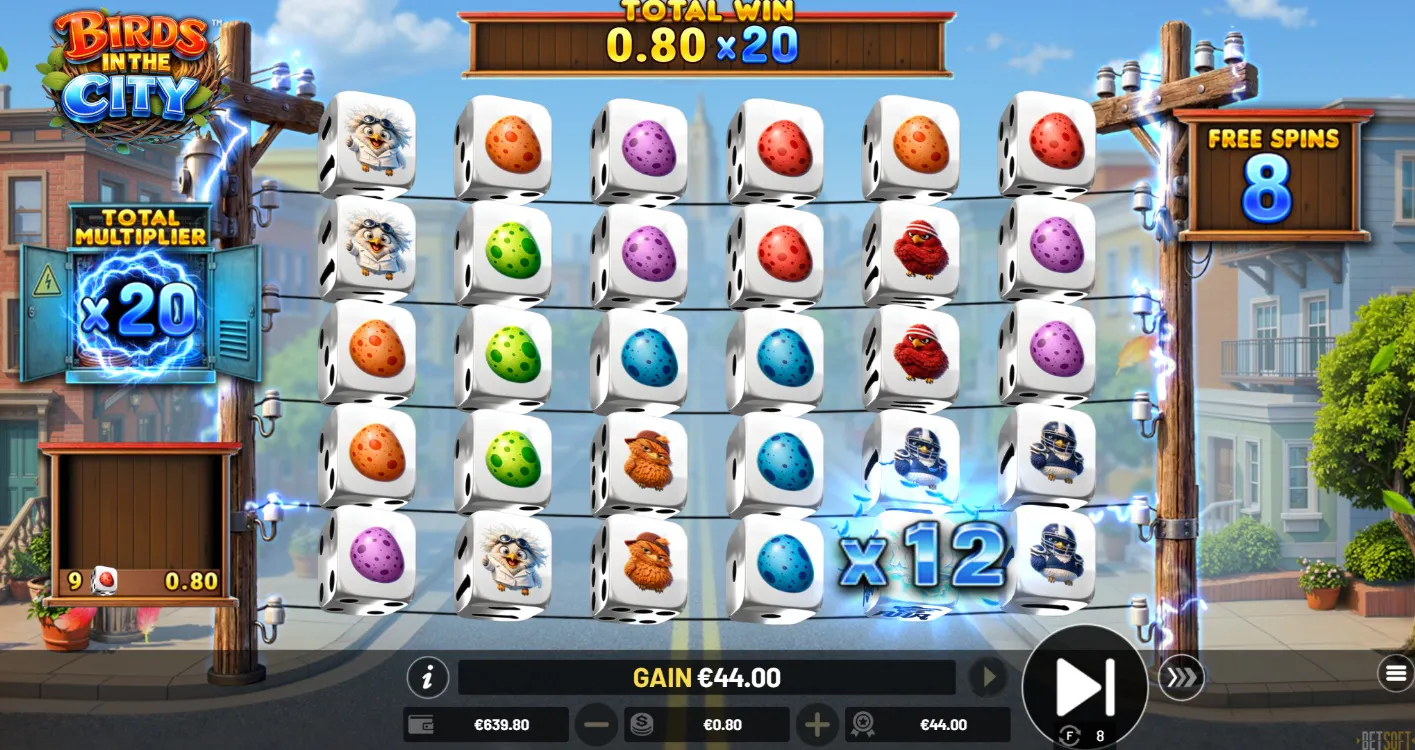 Birds in the City Dice van Betsoft Gaming