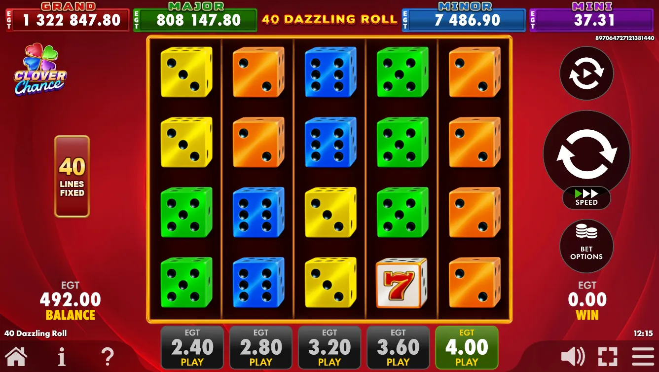 Het geluk waait op 40 Dazzling Roll Dice