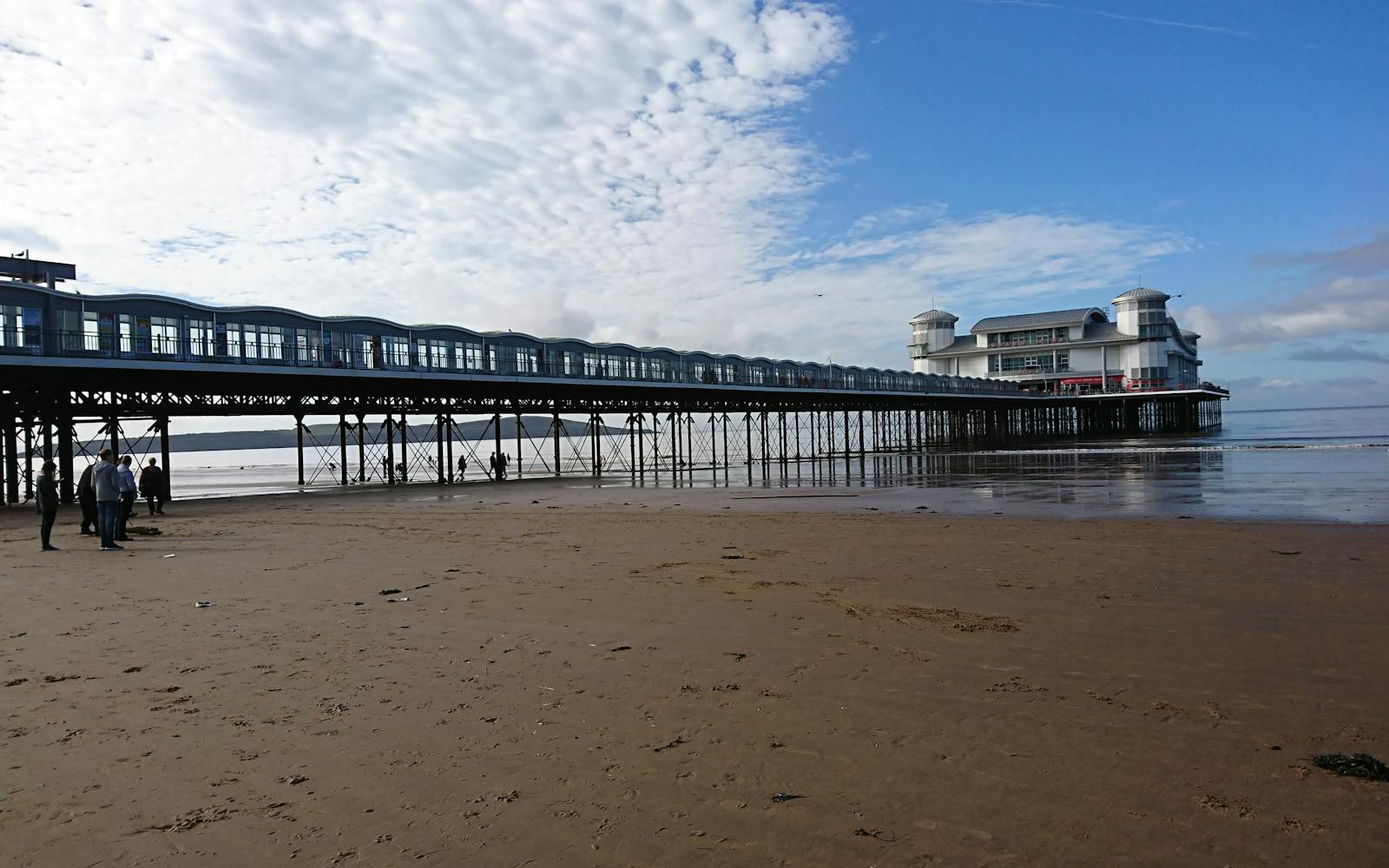 A beach and pier