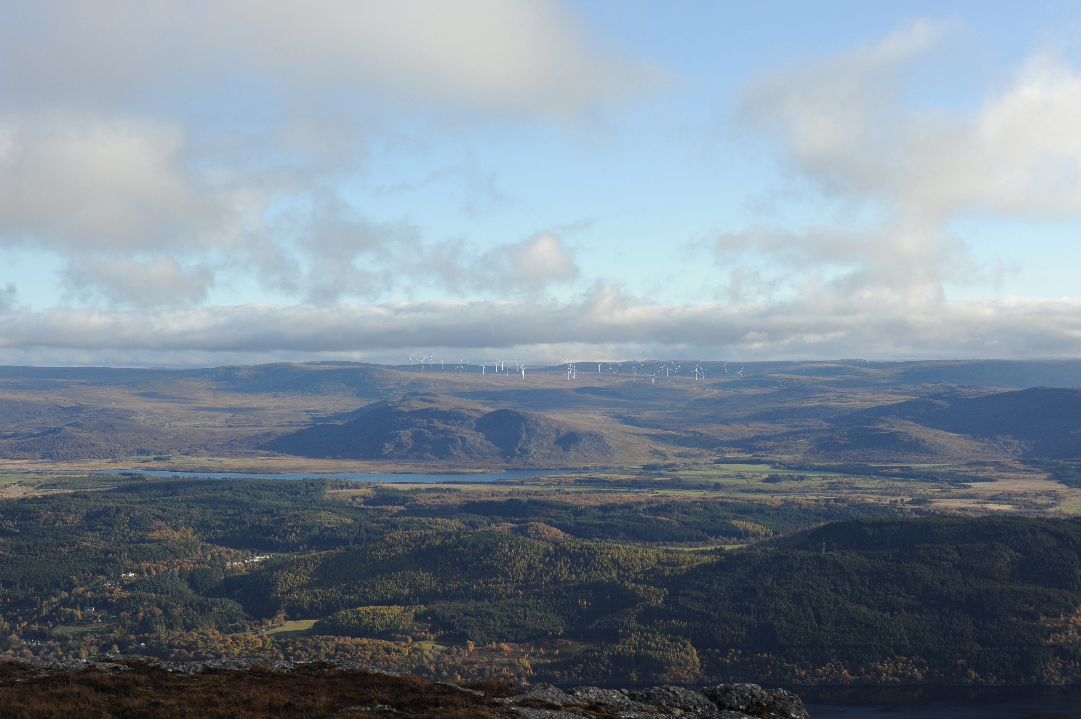 Wind farm in Scottish Highlands