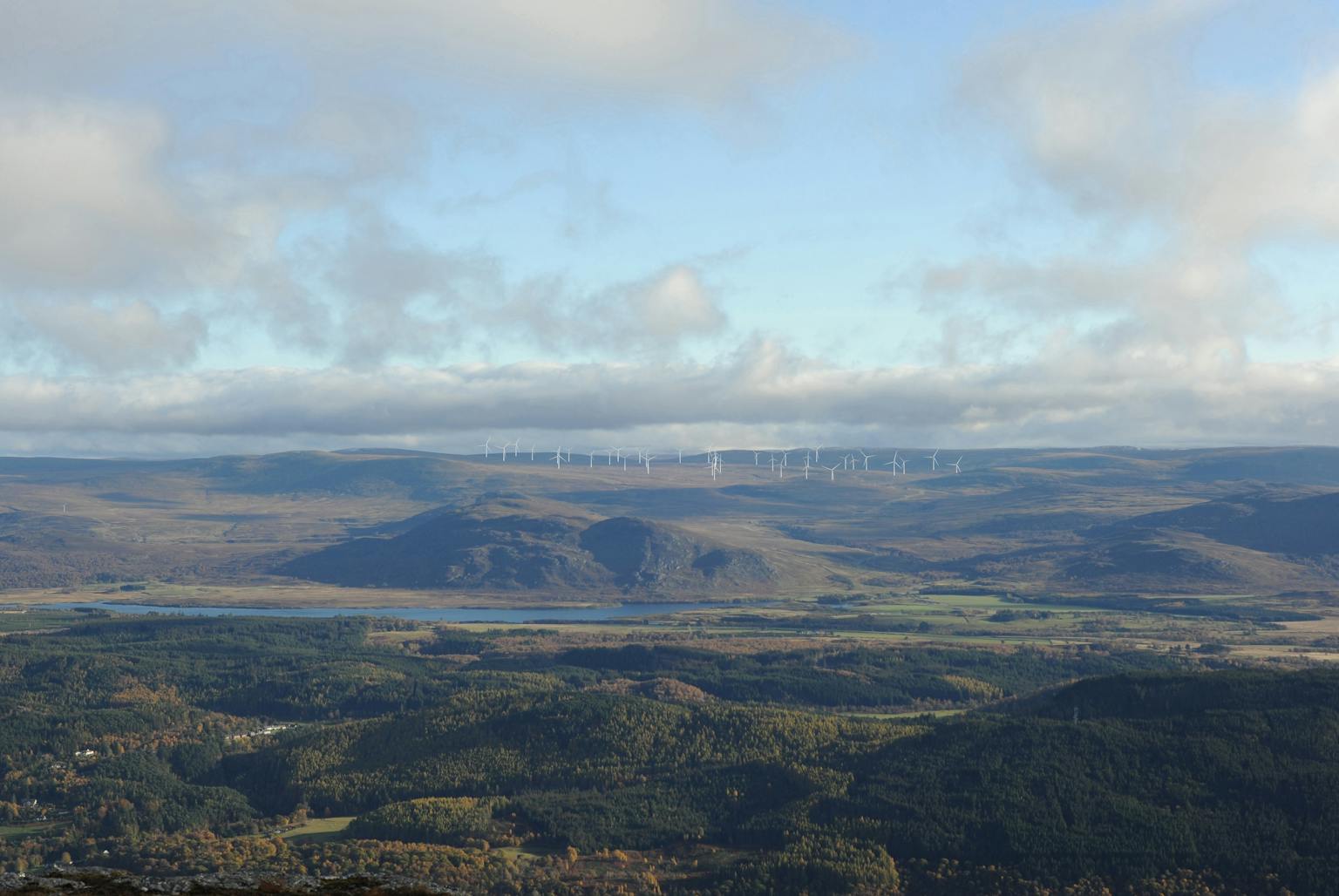 Wind farm in Scottish Highlands