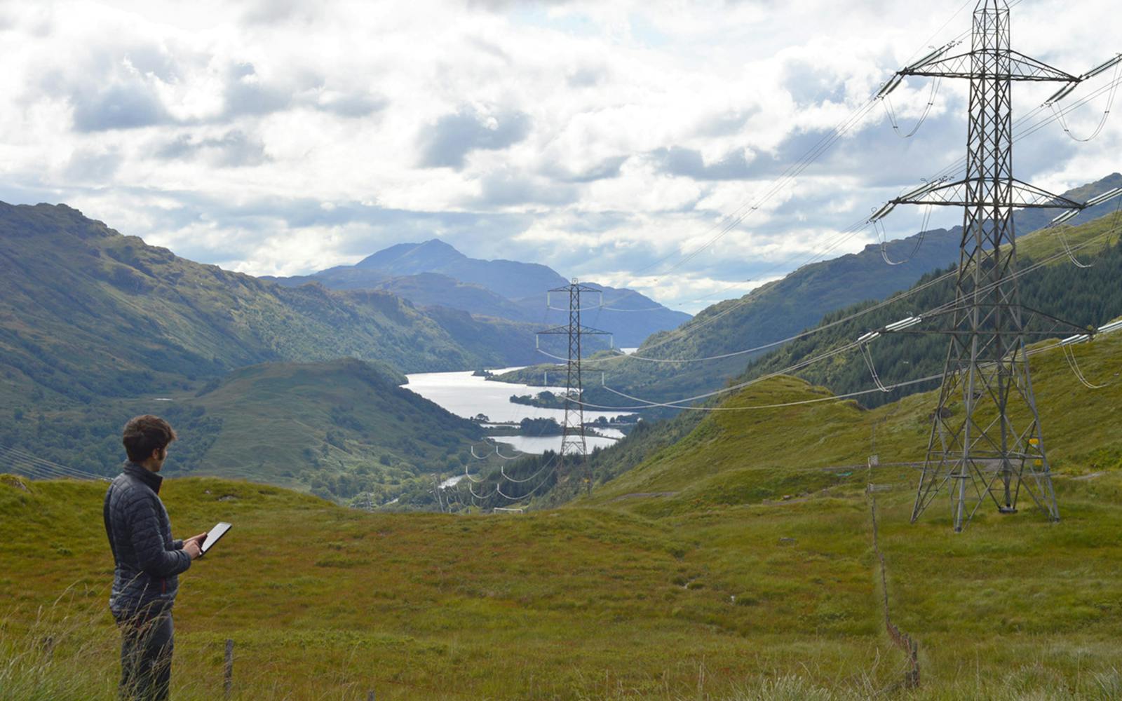 Person assessing the landscape