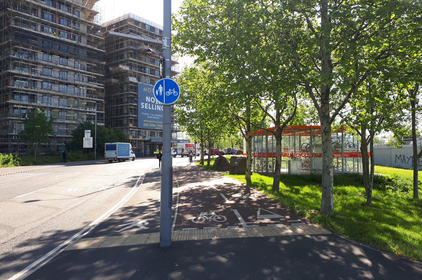 Shared cycle and pedestrian path