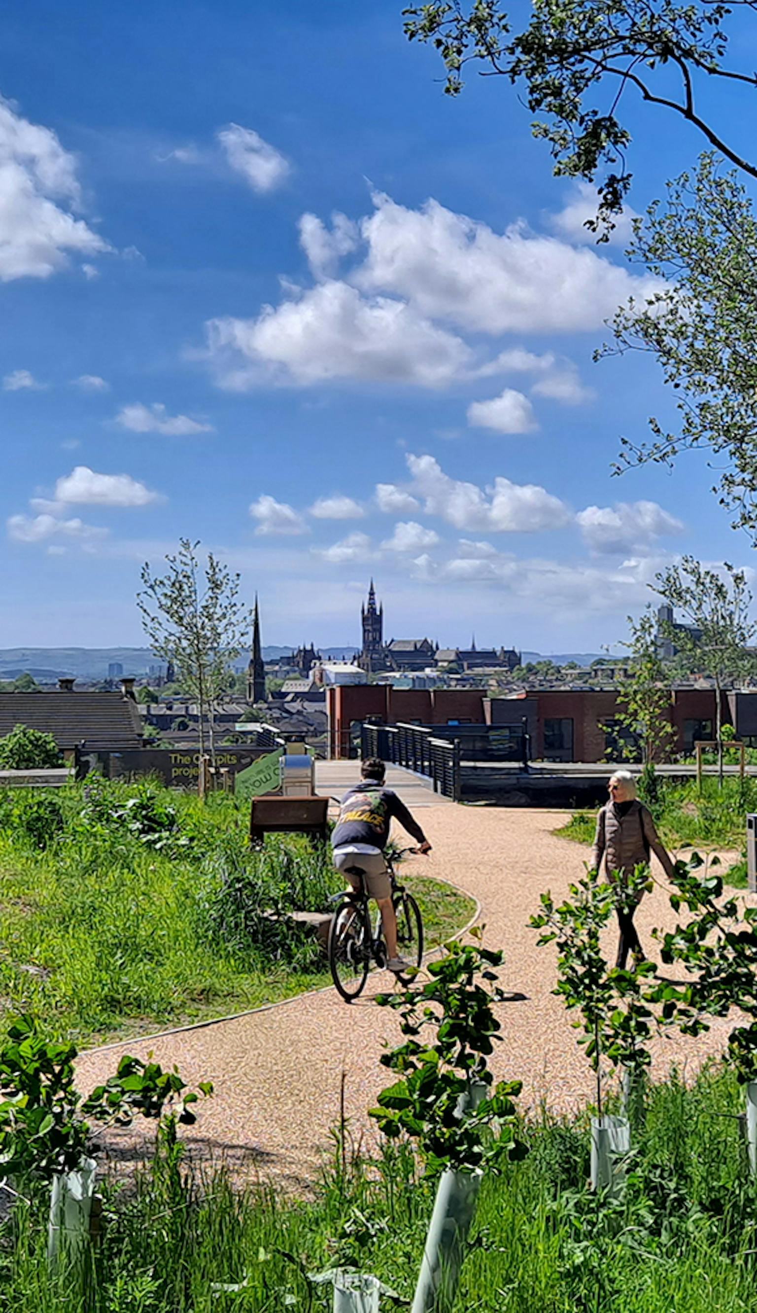 Cyclist at Glasgow Claypits