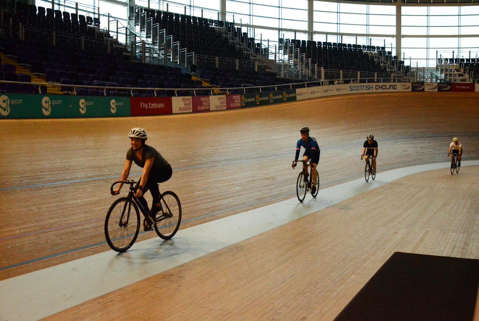 LUC and Scottish clients enjoy velodrome cycling session