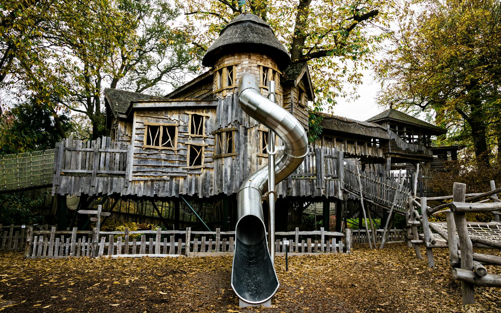 A wooden adventure playground