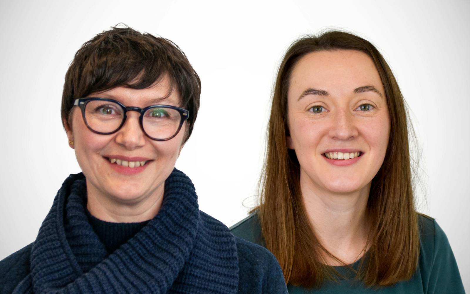 Composite image of Rachel Haworth and Hannah Gillett's professional headshots