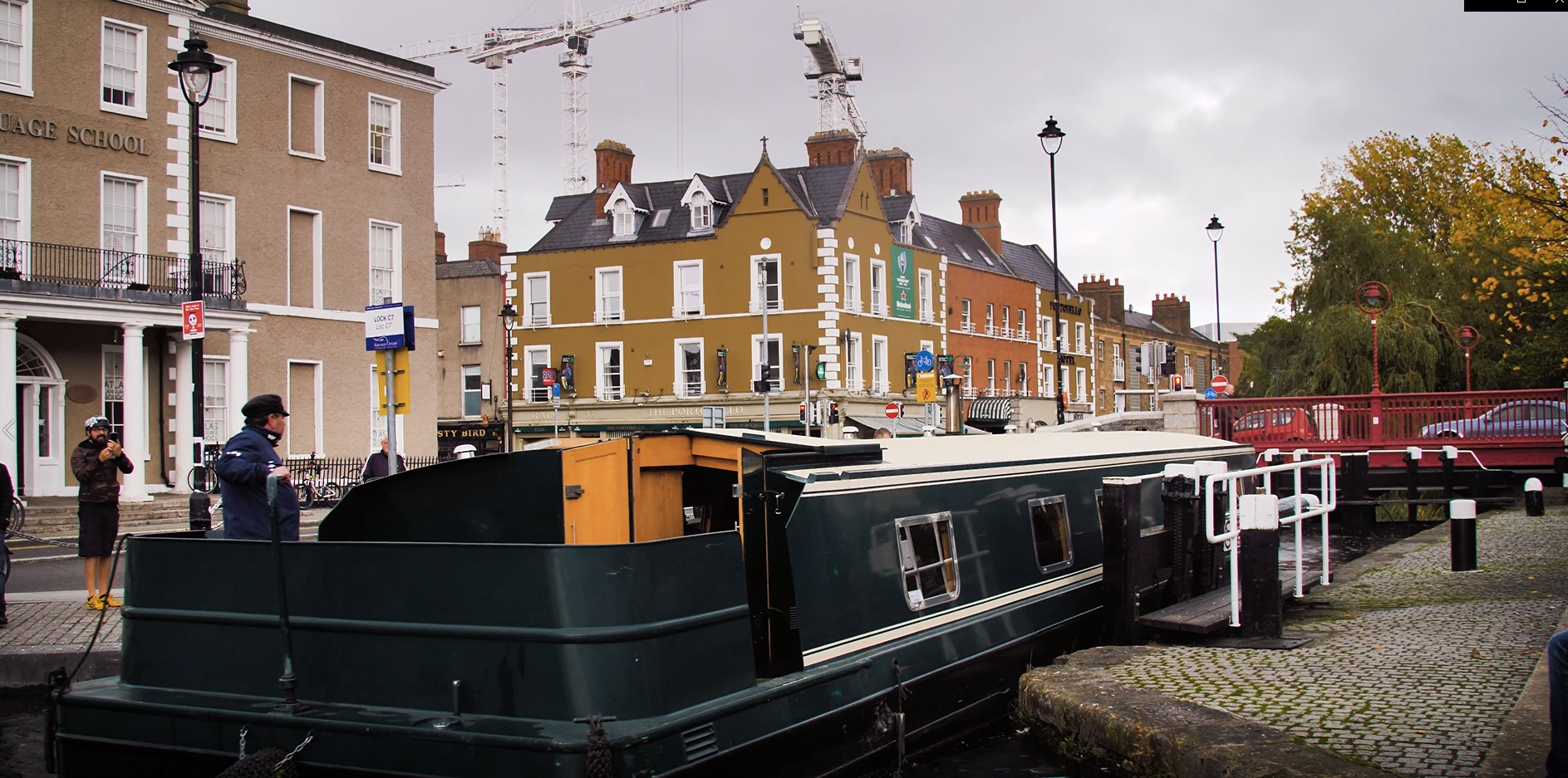 a boat on a canal