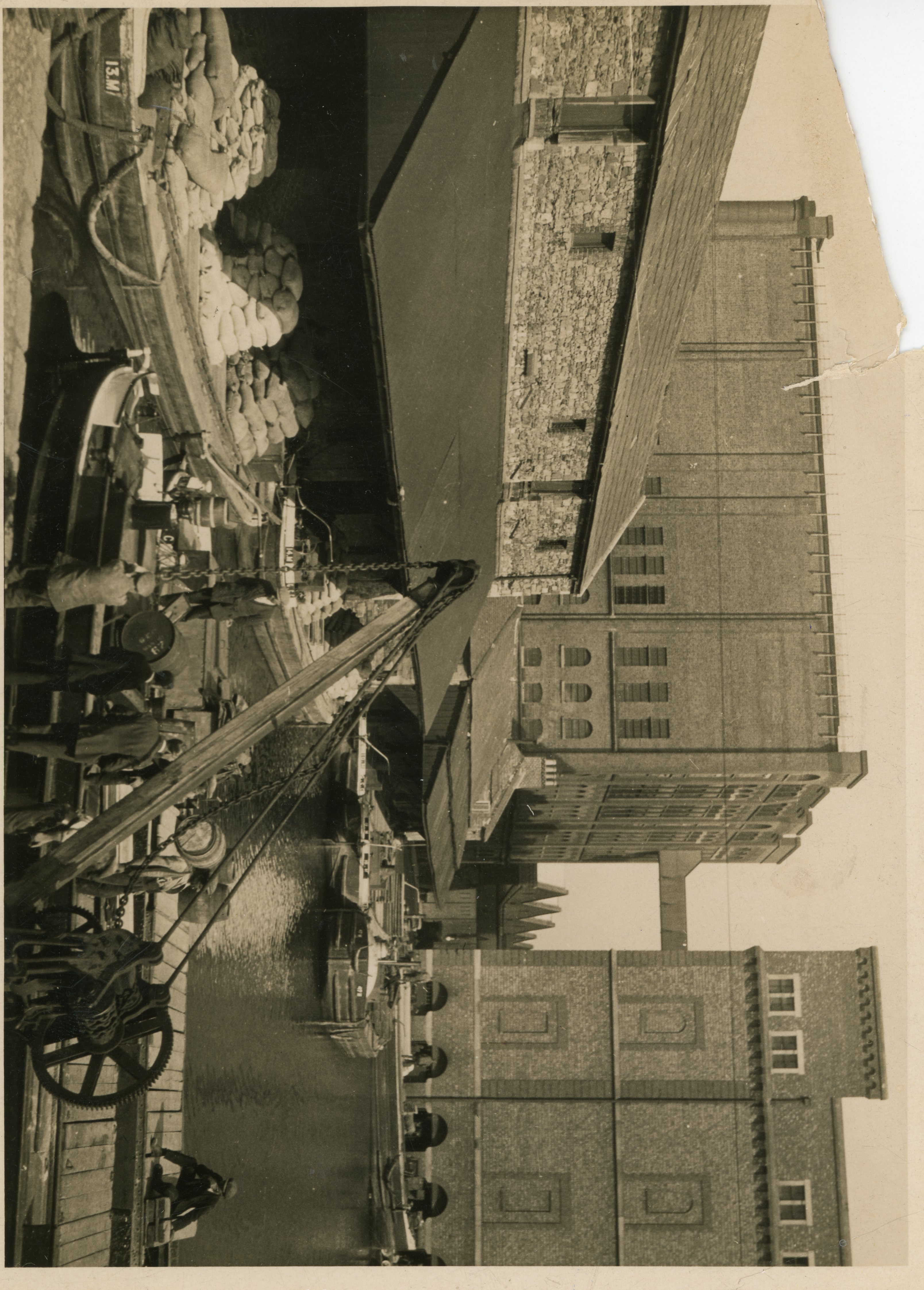 A vintage photo of a harbour