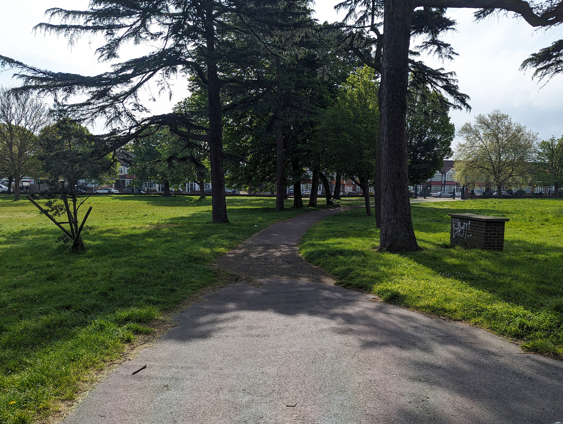 A path in a green park