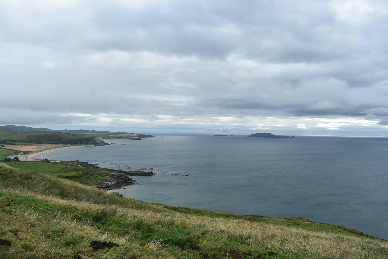 View across the peninsula from the top of hill
