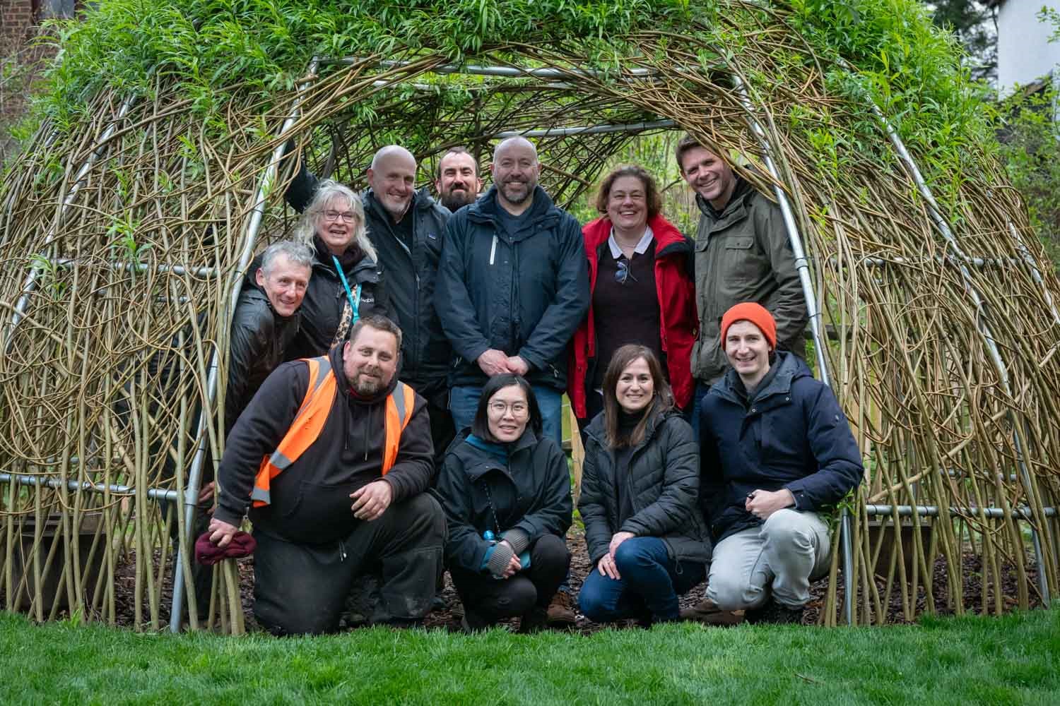 a group of people posing for a photo