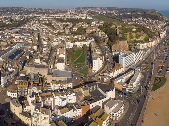 an aerial view of Brighton
