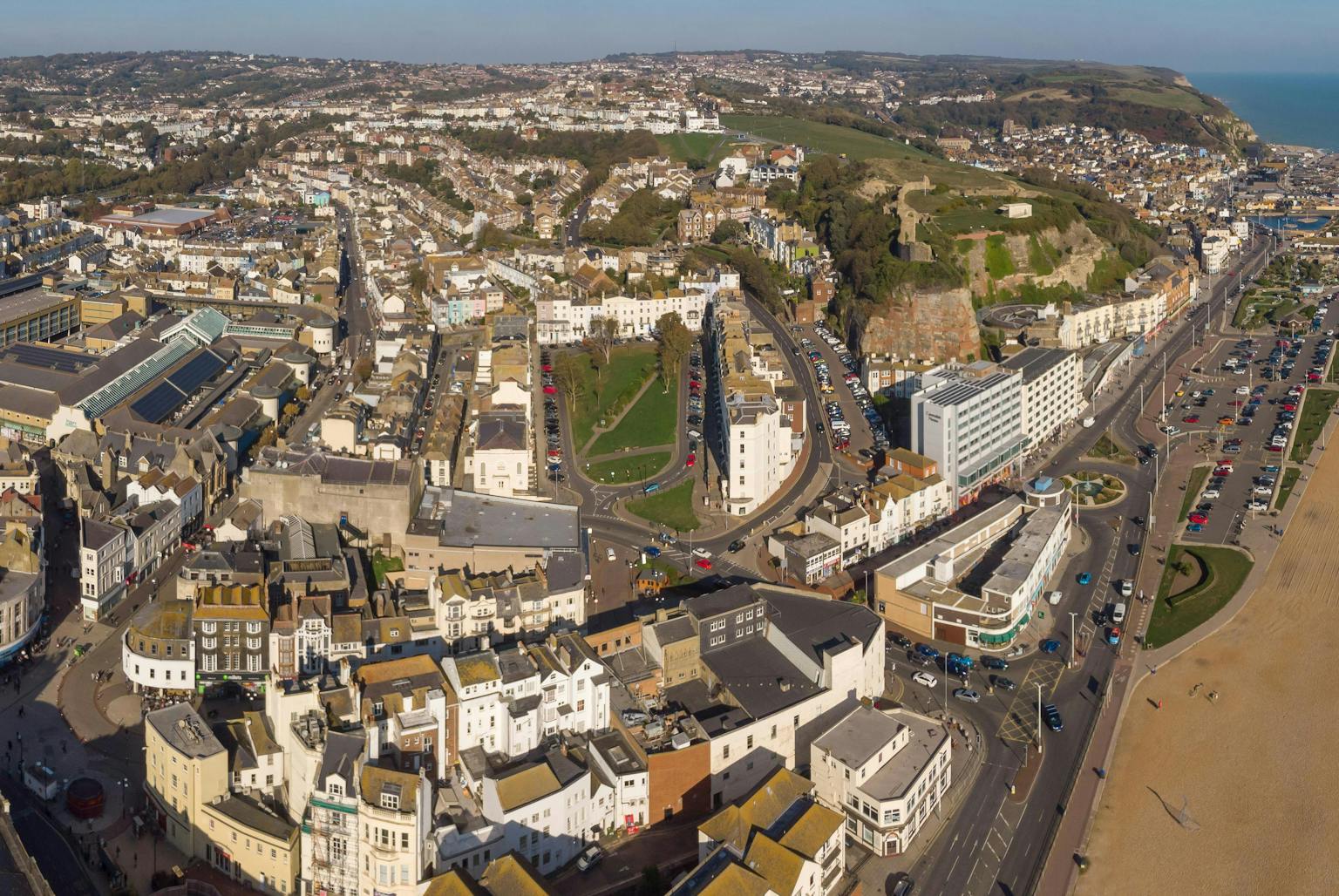 an aerial view of Brighton