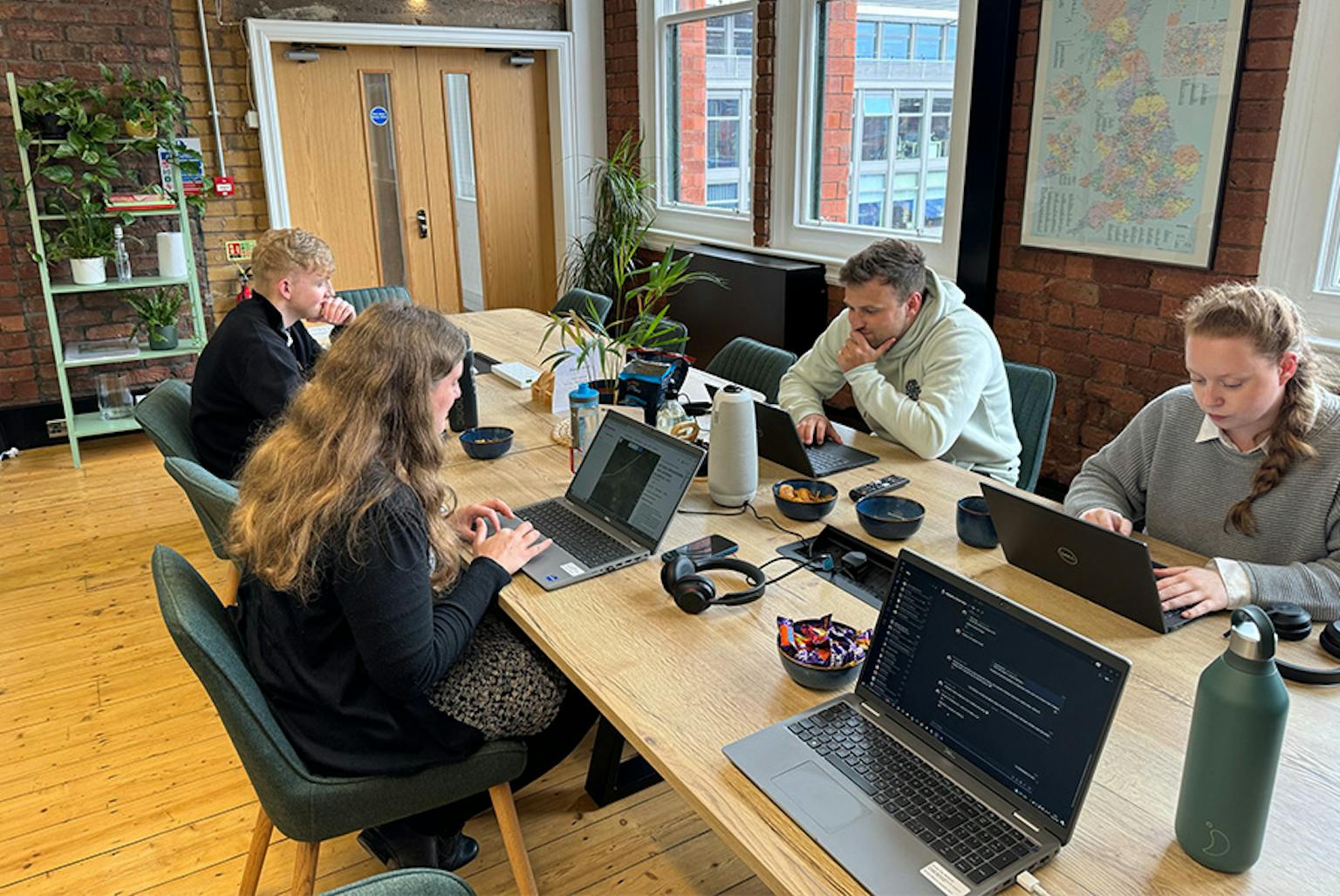 People sitting around a table