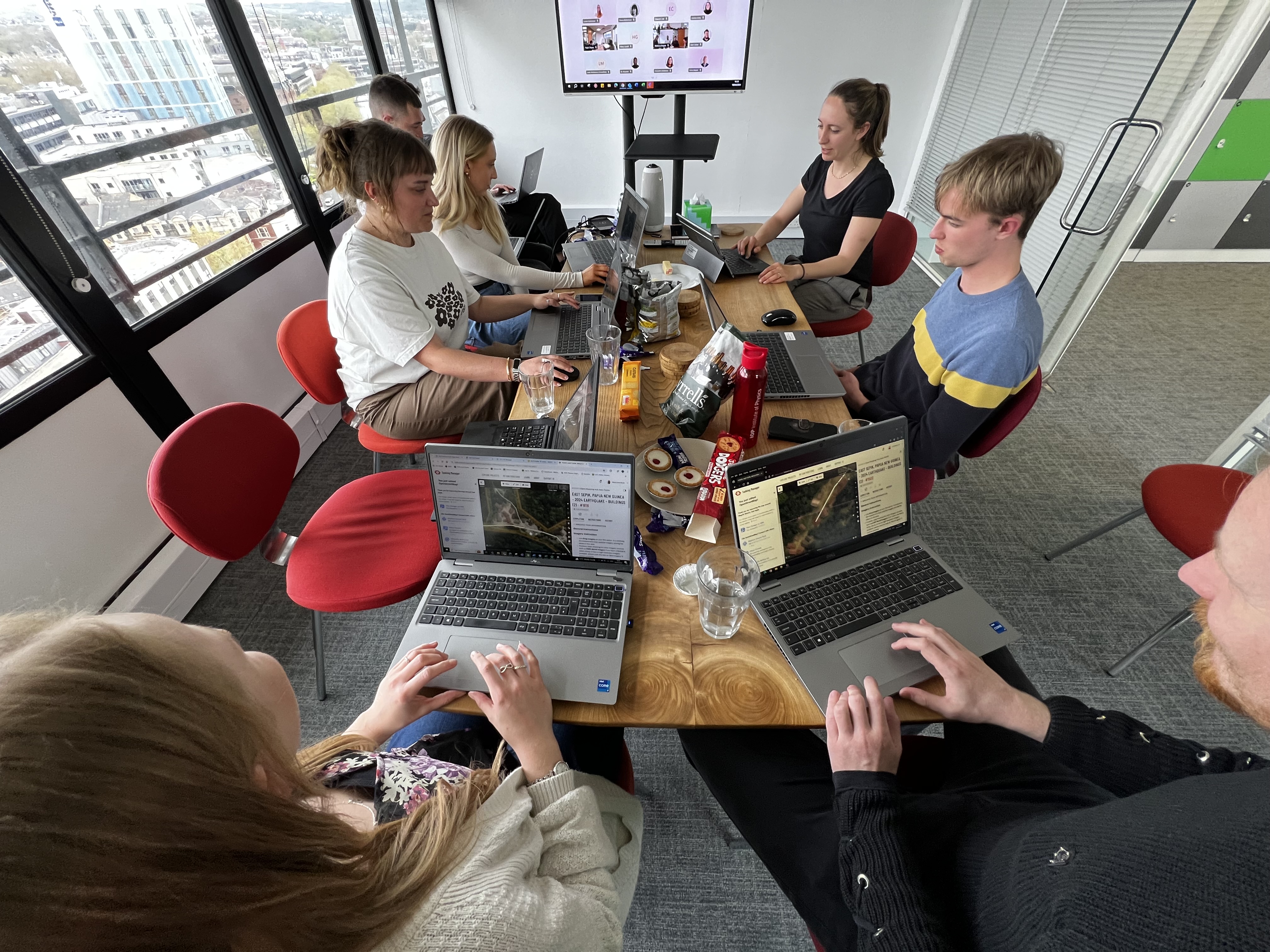 People sitting around a table