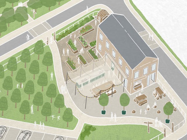 Graphic illustration of Tubbercurry food hub