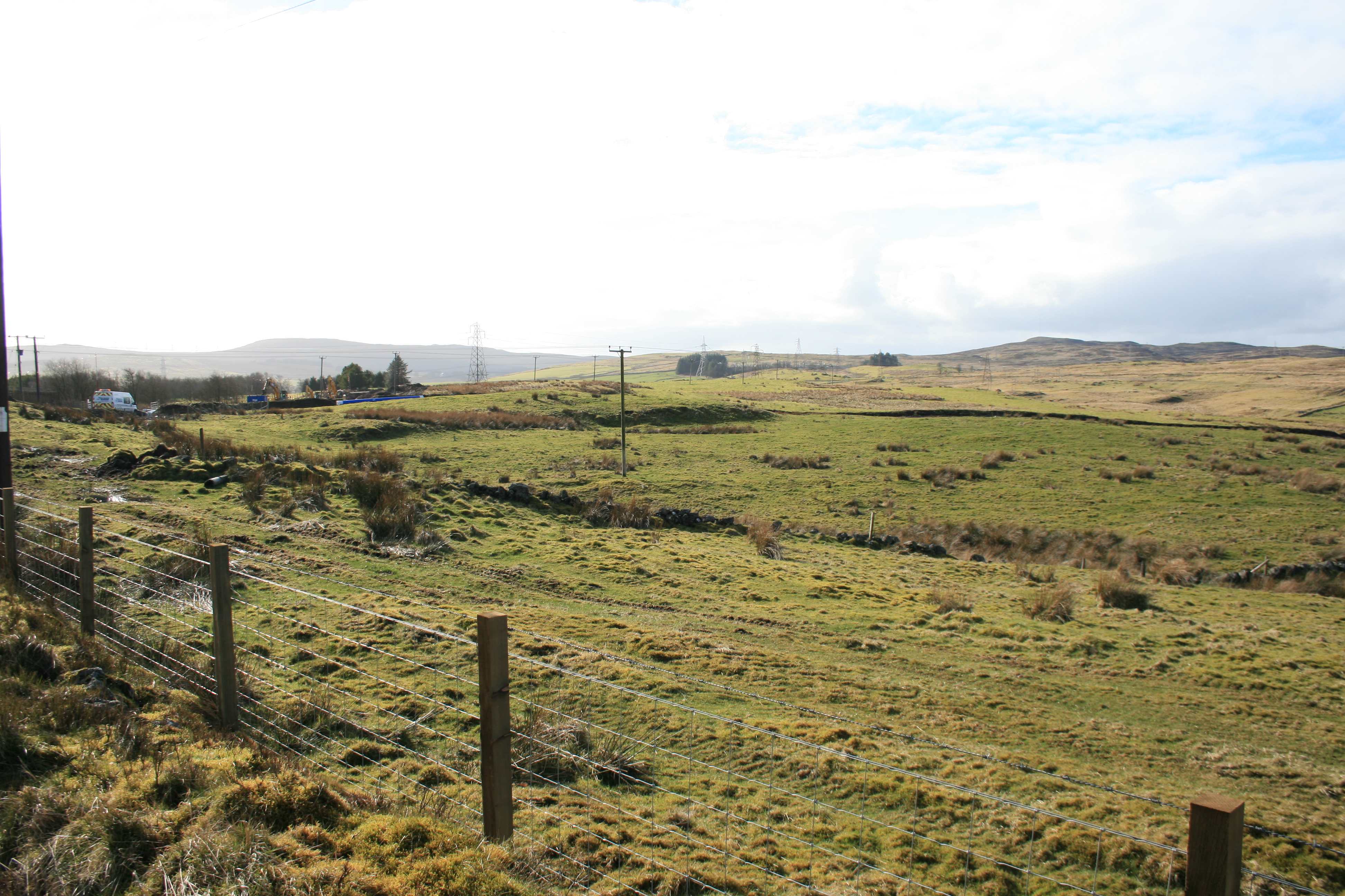 Landscape image with overhead power line