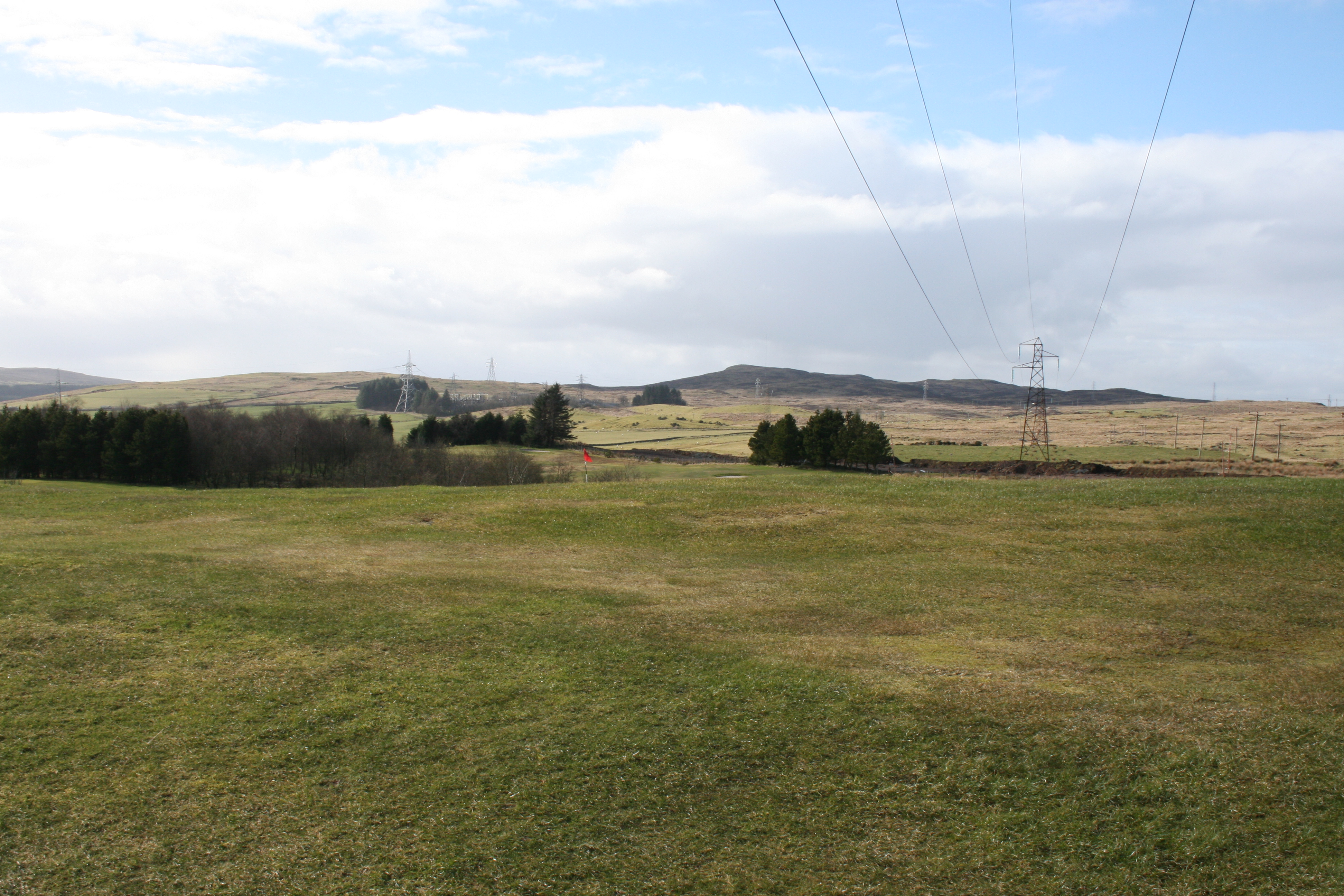Landscape image with overhead power line