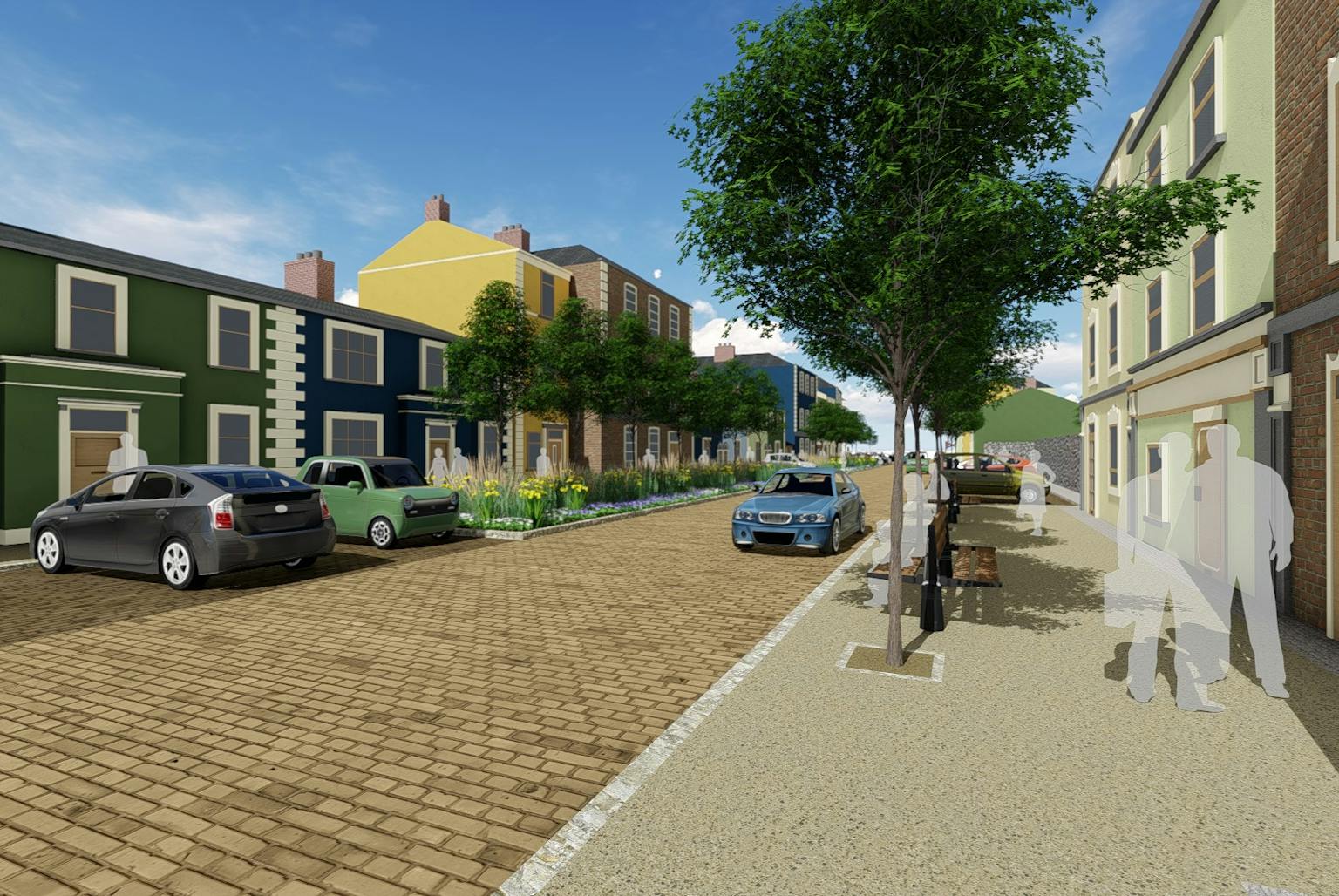 Graphic street view of Thurles Town Centre