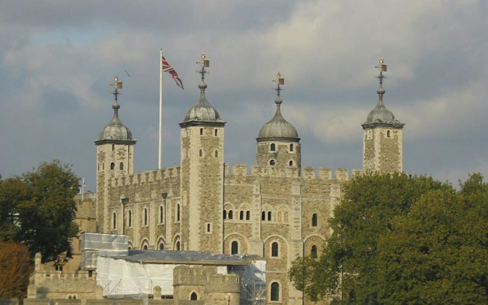 A palace with turrets