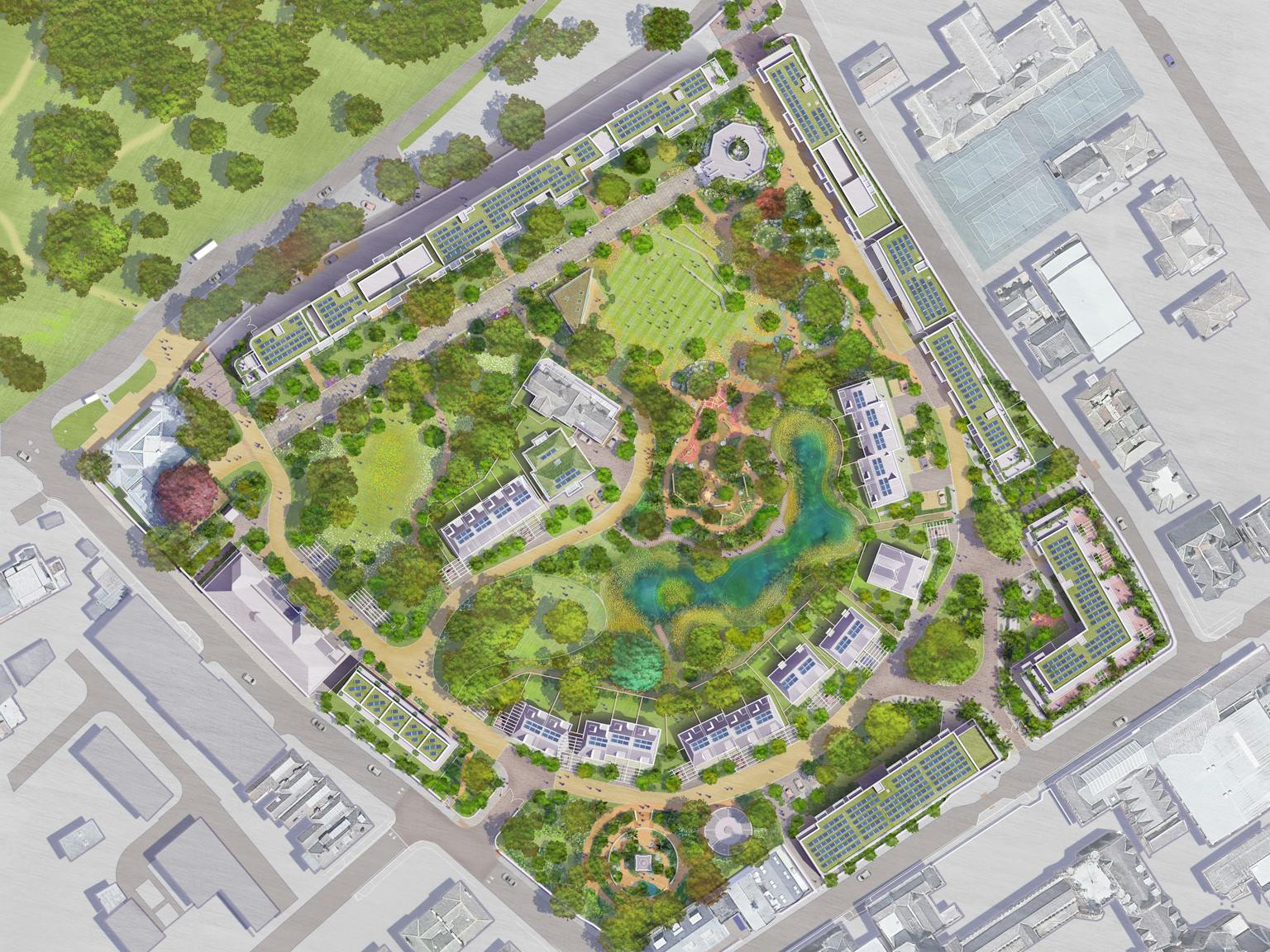 Aerial masterplan of Bristol Zoo