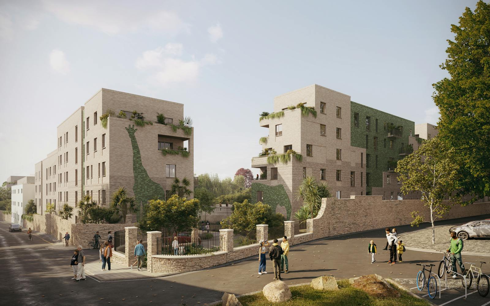 Flats with greenery