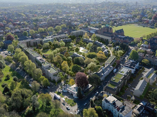 An aerial view of Bristol Zoo gardens