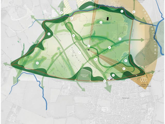Salt Cross Garden Village park map | Hansorough, England. Discover a new park with panoramic views, nature trails, and more in Hansorough