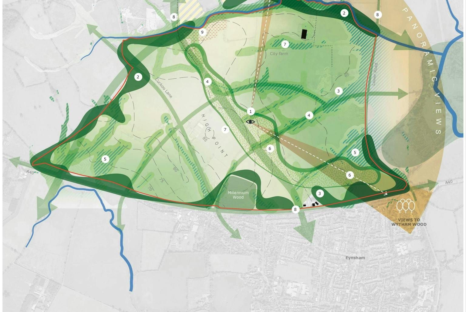 Salt Cross Garden Village park map | Hansorough, England. Discover a new park with panoramic views, nature trails, and more in Hansorough