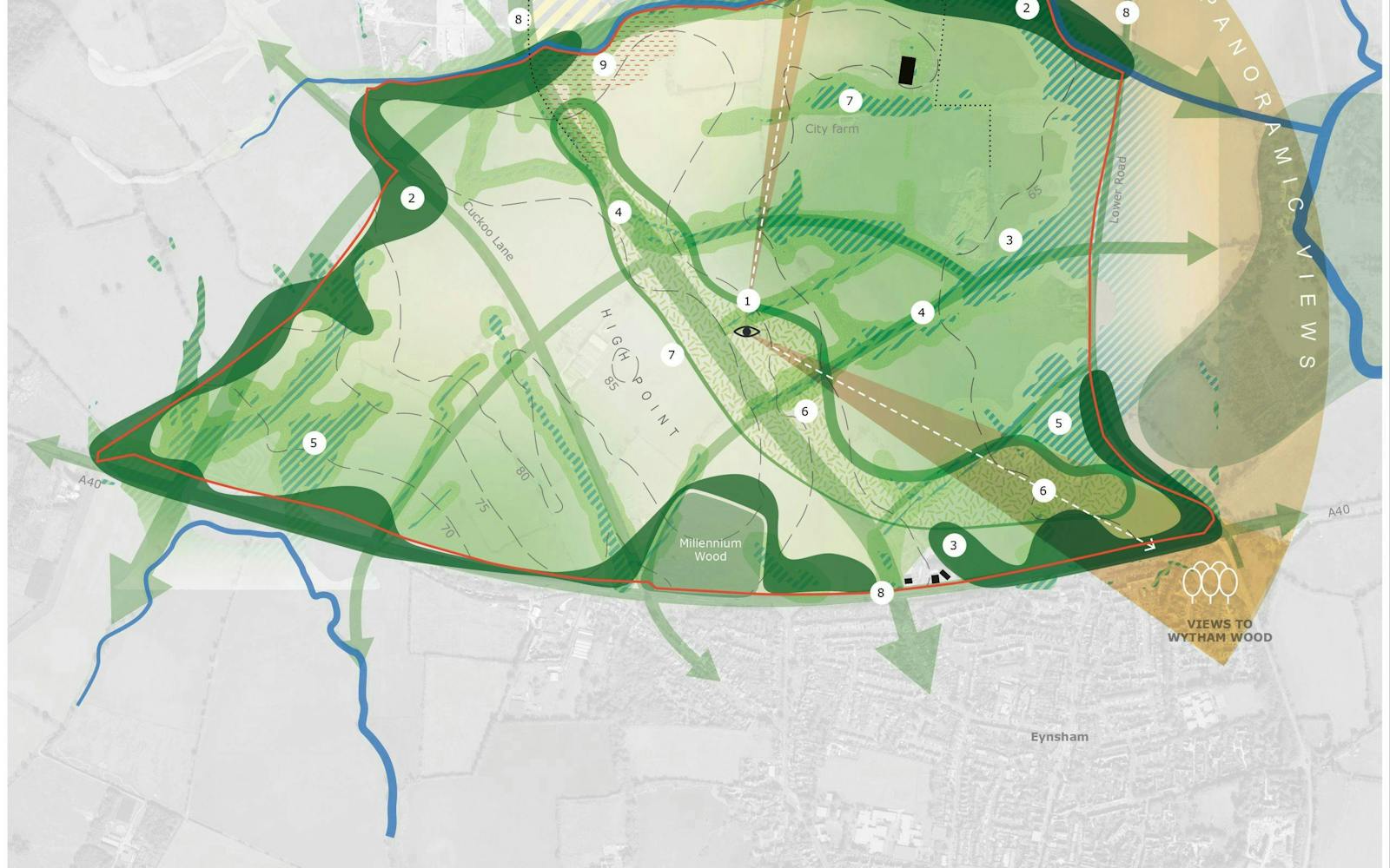 Salt Cross Garden Village park map | Hansorough, England. Discover a new park with panoramic views, nature trails, and more in Hansorough
