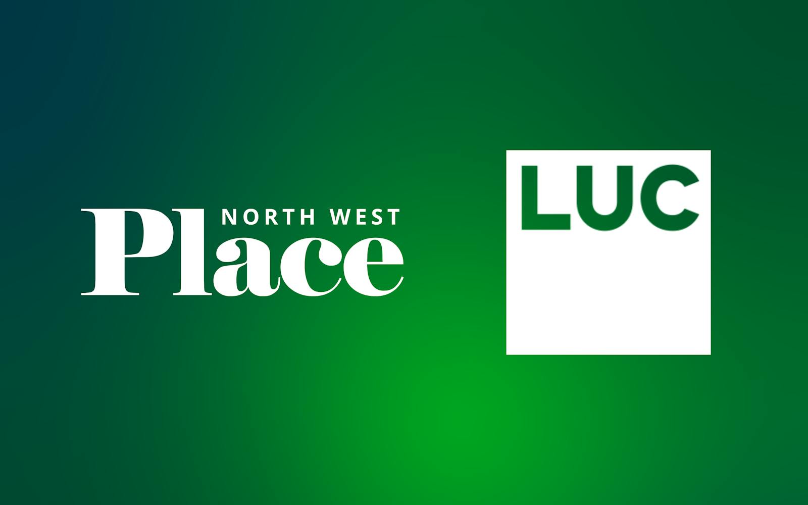 Place North West logo and LUC logo