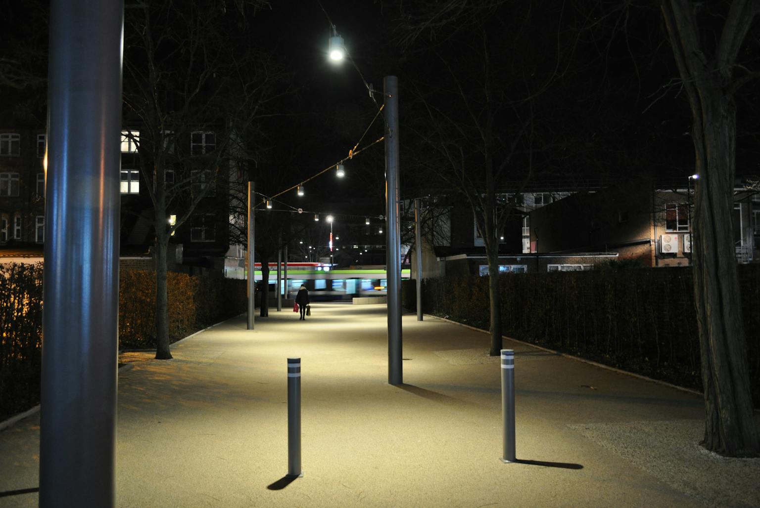 Southern House, Croydon: George St link at night