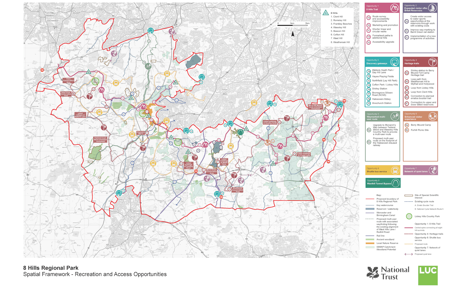 Detailed 8 Hills Regional Park map