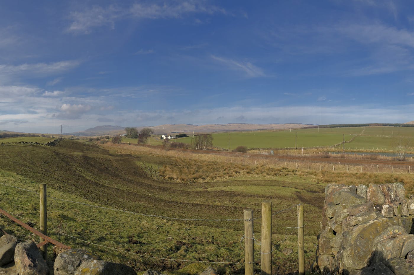 Countryside - fields and mountains in the distance