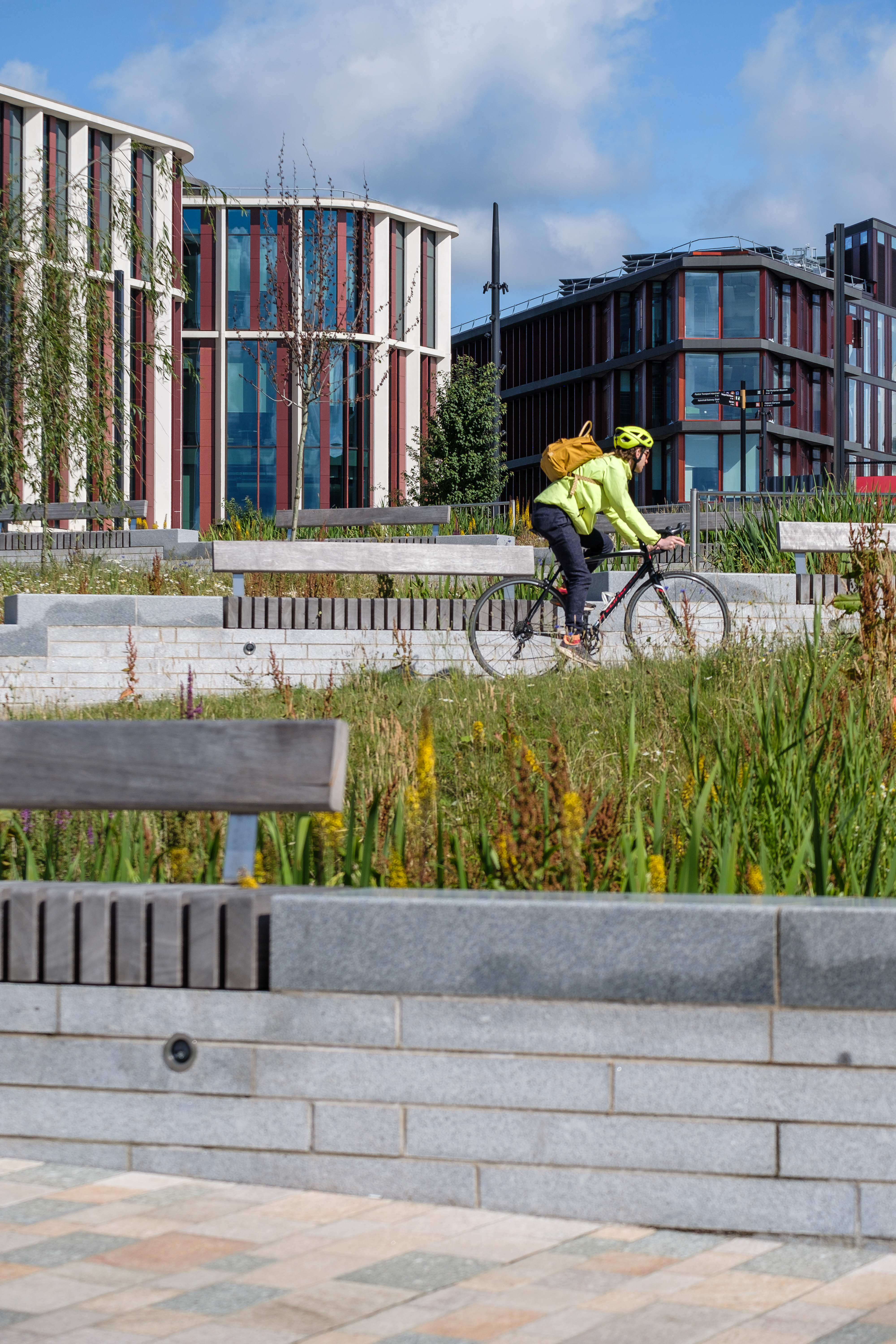 a person riding a bicycle