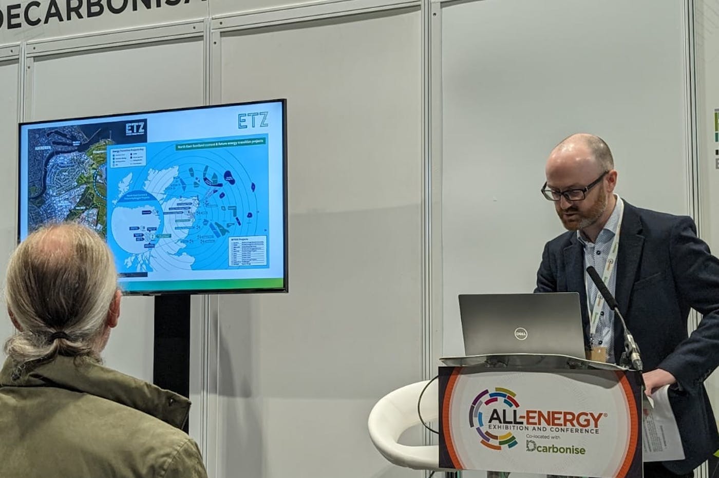 Person delivering a presentation