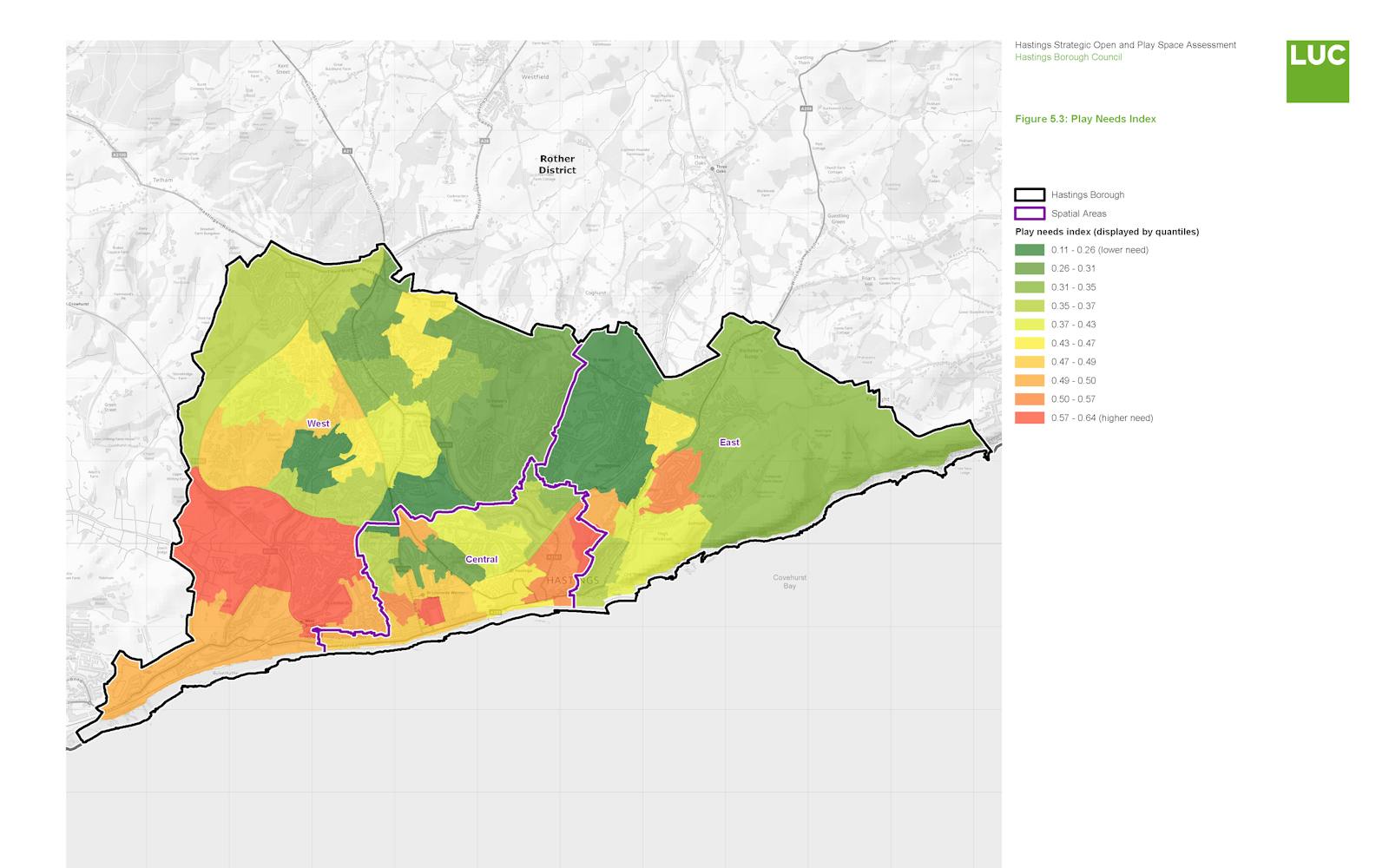 Map for Green Infrastructure and Open Space Strategies section