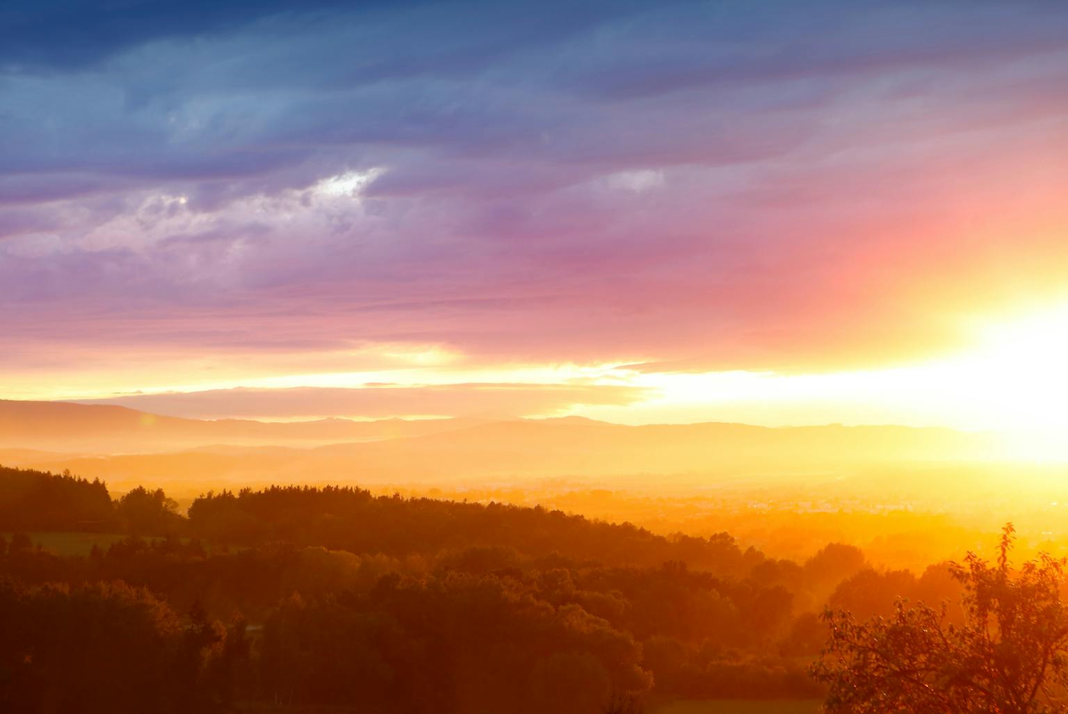 A colourful sunset