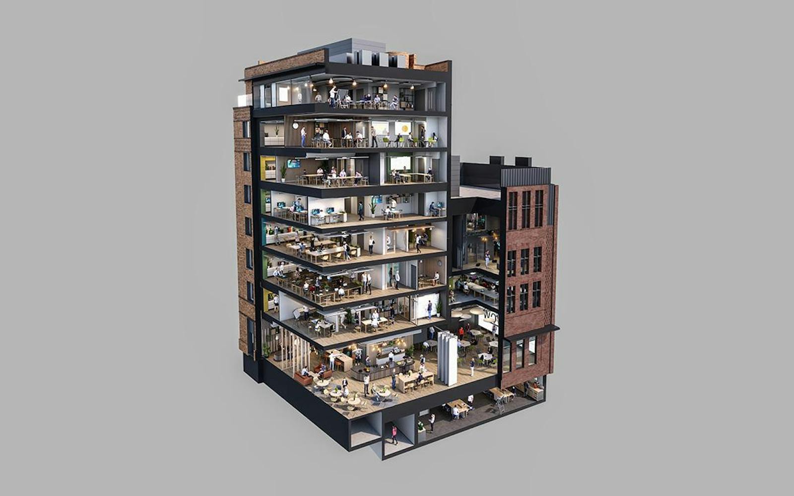 Digital drawing of Zone29 interior section