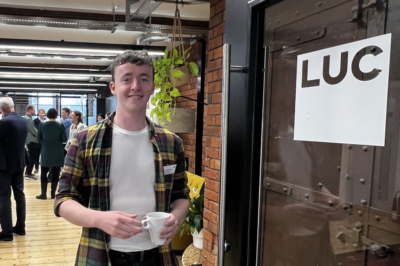 A person standing in a doorway