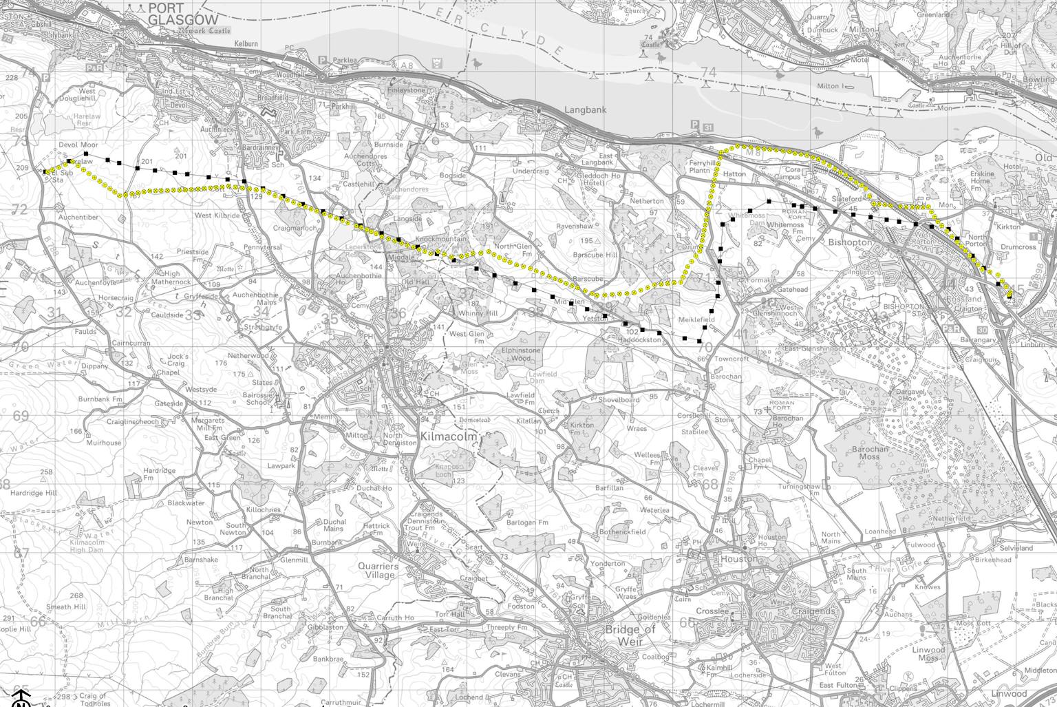 Black and white map